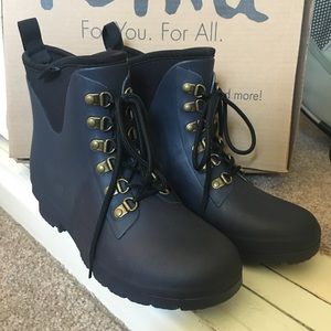 Roma Matte Navy Blue Rain Boots